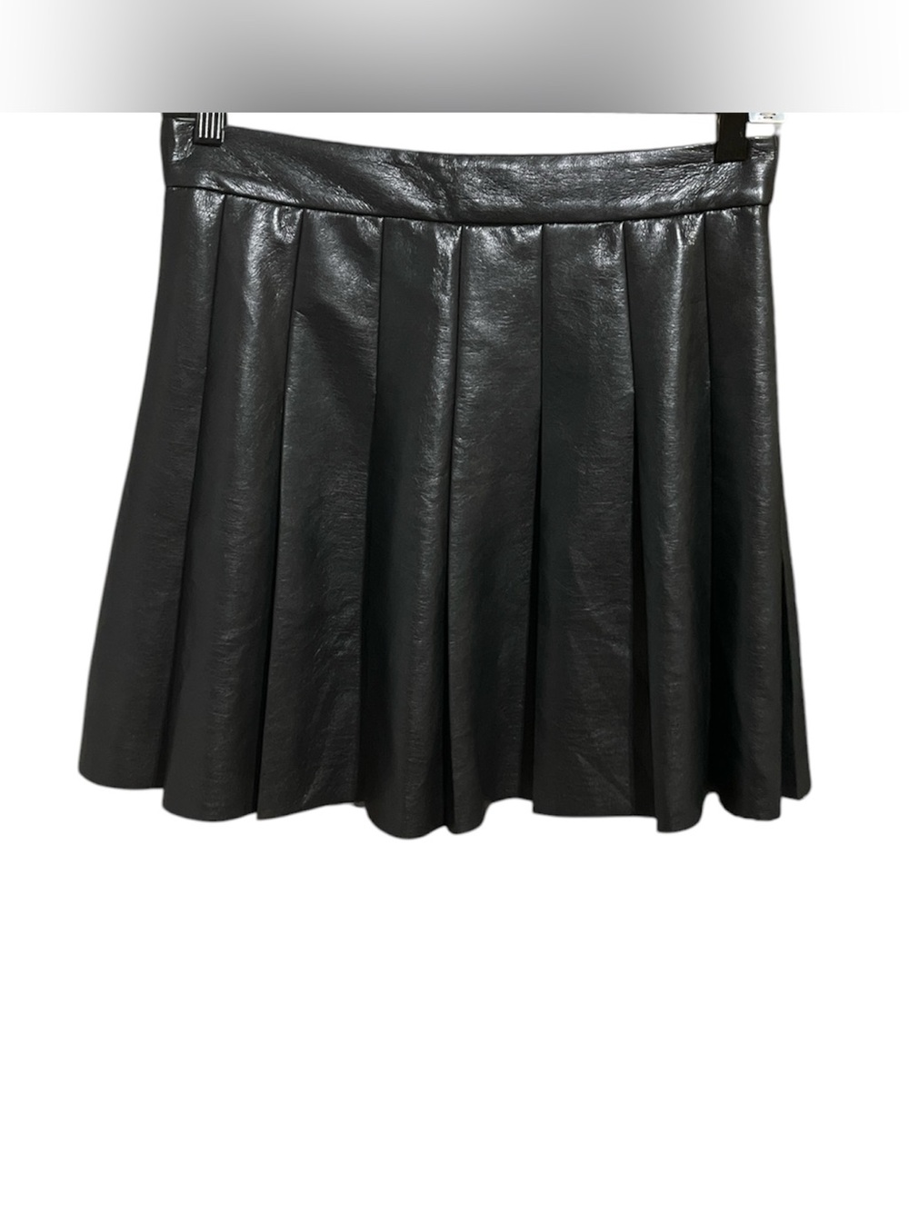 Sunday Best from Aritzia Black Vegan/Faux Leather Pleated  Skirt